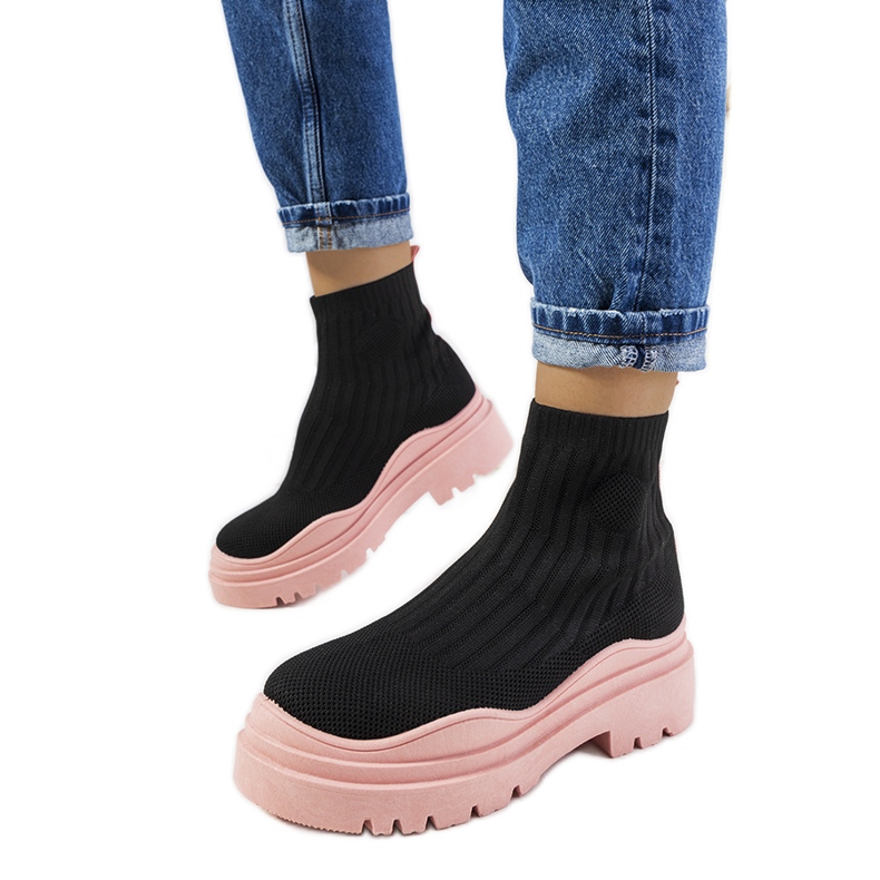 Sneakers alte nere e rosa di Marks nero