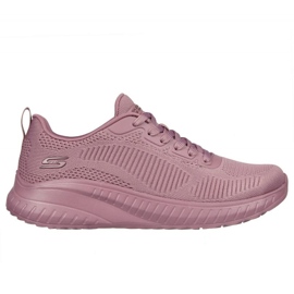 Scarpe Skechers Memory Foam Bobs Squad Chaos W 117209 Ras rosa