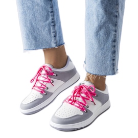 Shari sneakers retrò bianche bianca