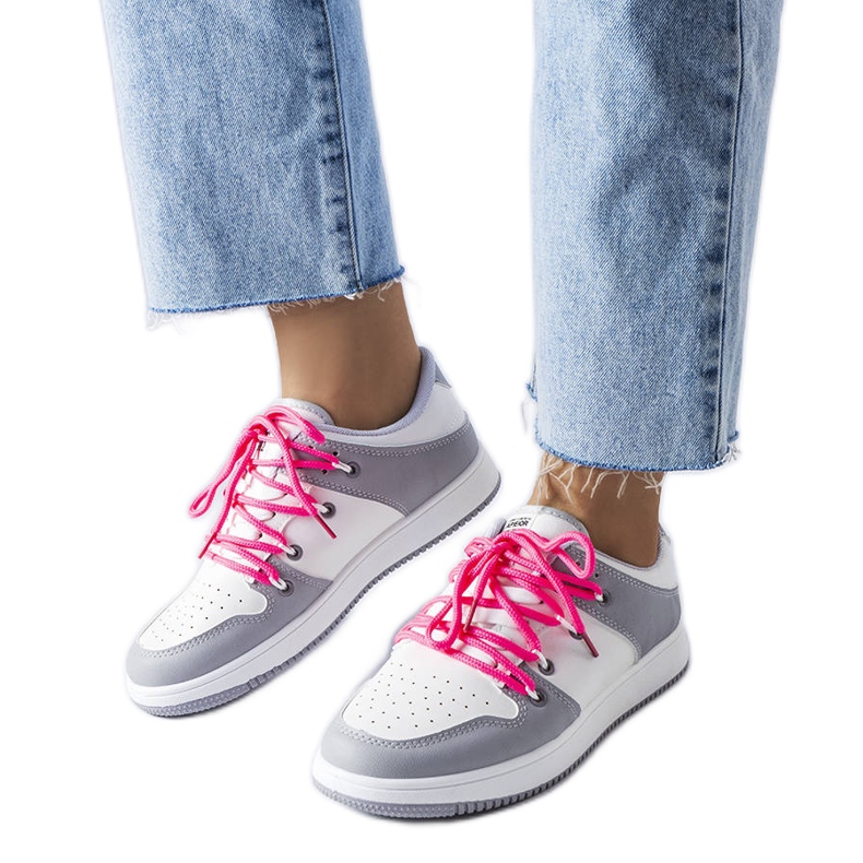 Shari sneakers retrò bianche bianca