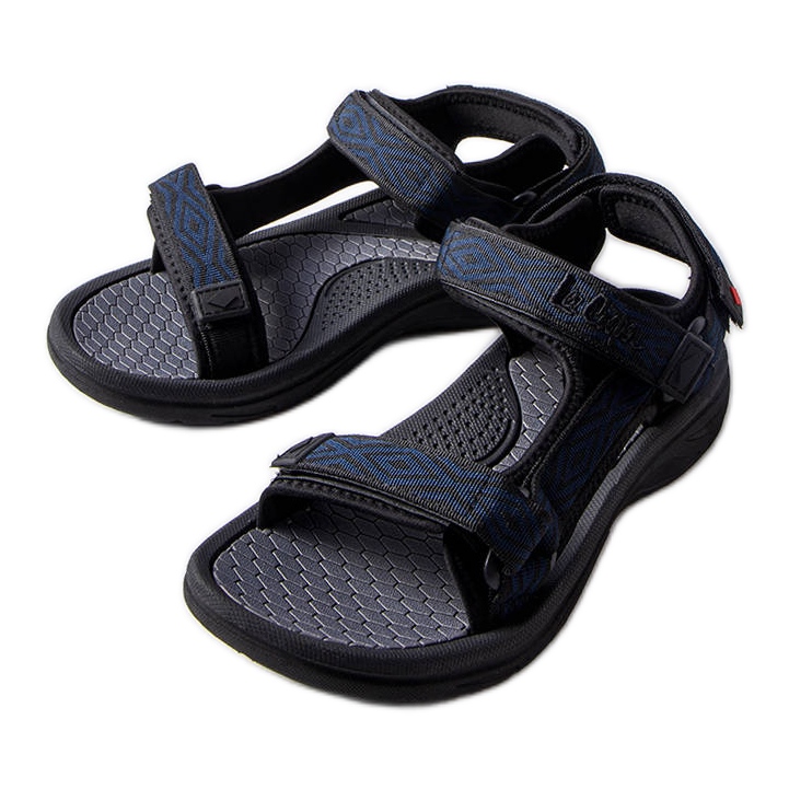 Lee Cooper LCW-23-34-1685L sandali neri con velcro blu