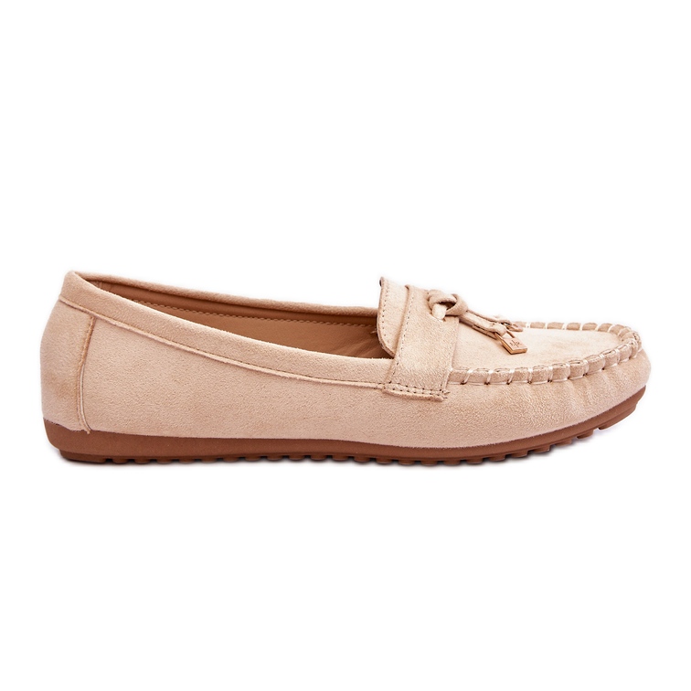 PS1 Mocassini Classici in Pelle Scamosciata Beige Good Time
