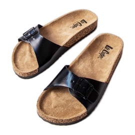 Ciabatte in sughero nero con fibbie di Lee Cooper LCW-22-35-1167L