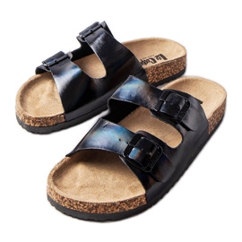 Cursori in sughero nero con fibbie di Lee Cooper LCW-22-35-1154L