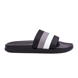 Pantofole a righe Black Vision da donna nero