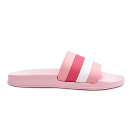 Pantofole a righe rosa Vision da donna