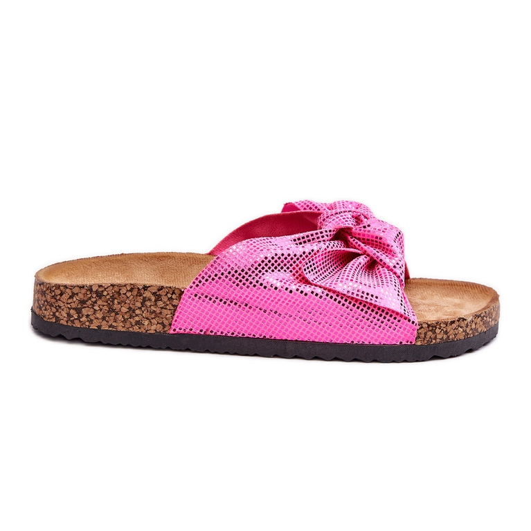 Pantofole Donna Con Fiocco Lucido Rosa Jodie