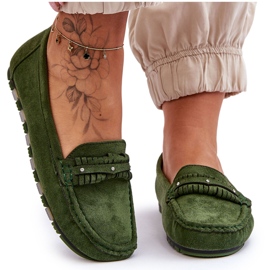 PG1 Mocassini Scamosciati Donna Verde Clorie