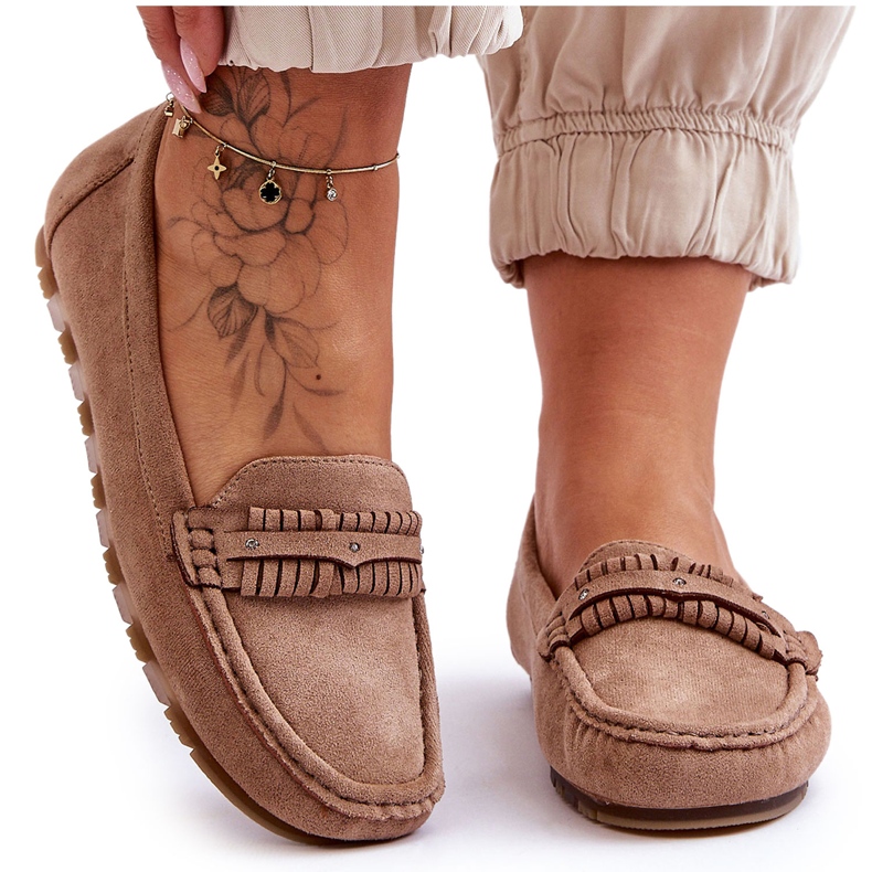 PG1 Mocassini Camoscio Donna Beige Clorie