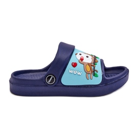 Sandali Infradito Leggeri Per Bambini Con Motivo Animalier Navy Rico blu