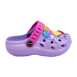 WJ1 Ciabatte crocs leggere in schiuma per bambini Dolci viola