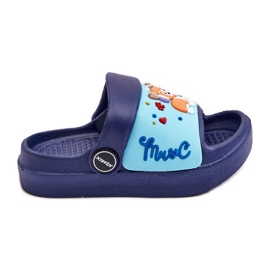 Sandali Infradito Leggeri Per Bambini Con Motivo Cane Navy Rico blu