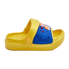 WJ1 Sandali Infradito Leggeri Per Bambini Con Motivo Cane Giallo Rico