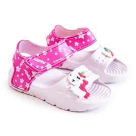 Sandalo Bimba In Schiuma Leggera Con Velcro Bianco Asti