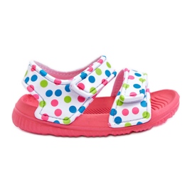 Sandali in gommapiuma per bambini con fantasia leggera Malaga rosa e bianco