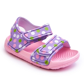 Sandali Schiuma Leggeri Bambini Fantasia Rosa-Viola Malaga