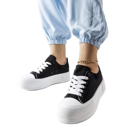 Sneakers nere con plateau di Josseaume nero