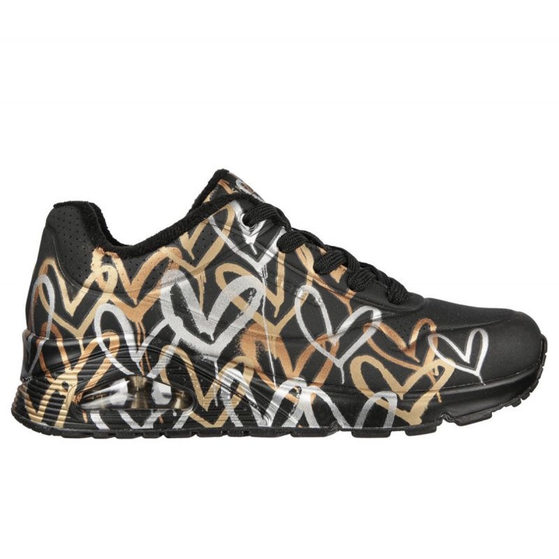 Scarpe Skechers Uno Metallic Love W 155523/BKGD nero