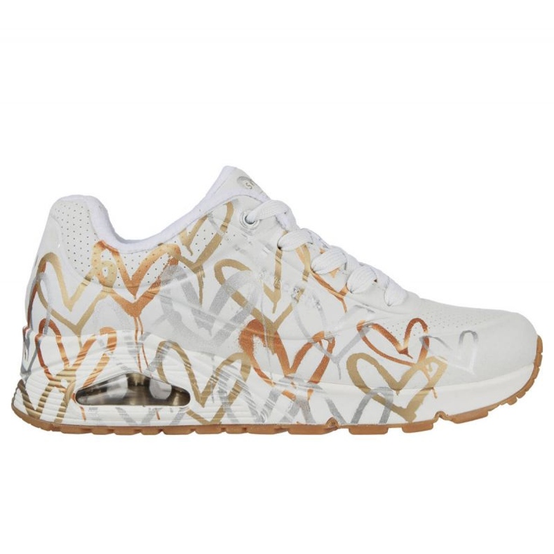 Scarpe Skechers Uno Metallic Love W 155523/WTGD bianca