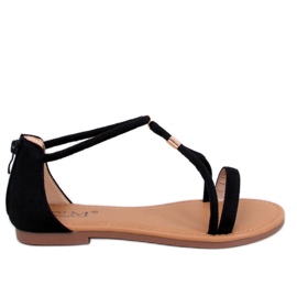 Leehom Sandalo da donna in camoscio nero