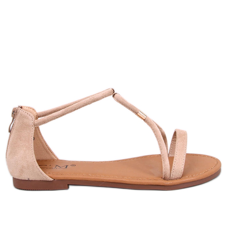 Sandali Leehom Nude da donna in camoscio beige