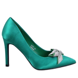 Trini Decollete con fiocco in raso verde