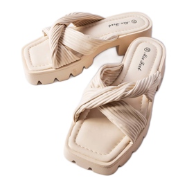 Ciabatte suola trattore beige Dubé