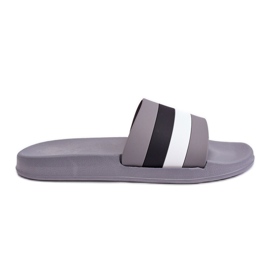 WJ1 Pantofole a righe da uomo Grey Vision grigio