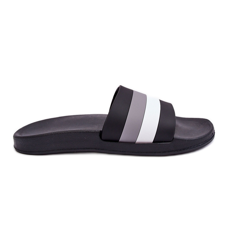 WJ1 Ciabatte da uomo a righe Black Vision nero