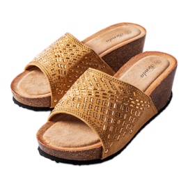 Sandali con zeppa beige scuro di Guymon