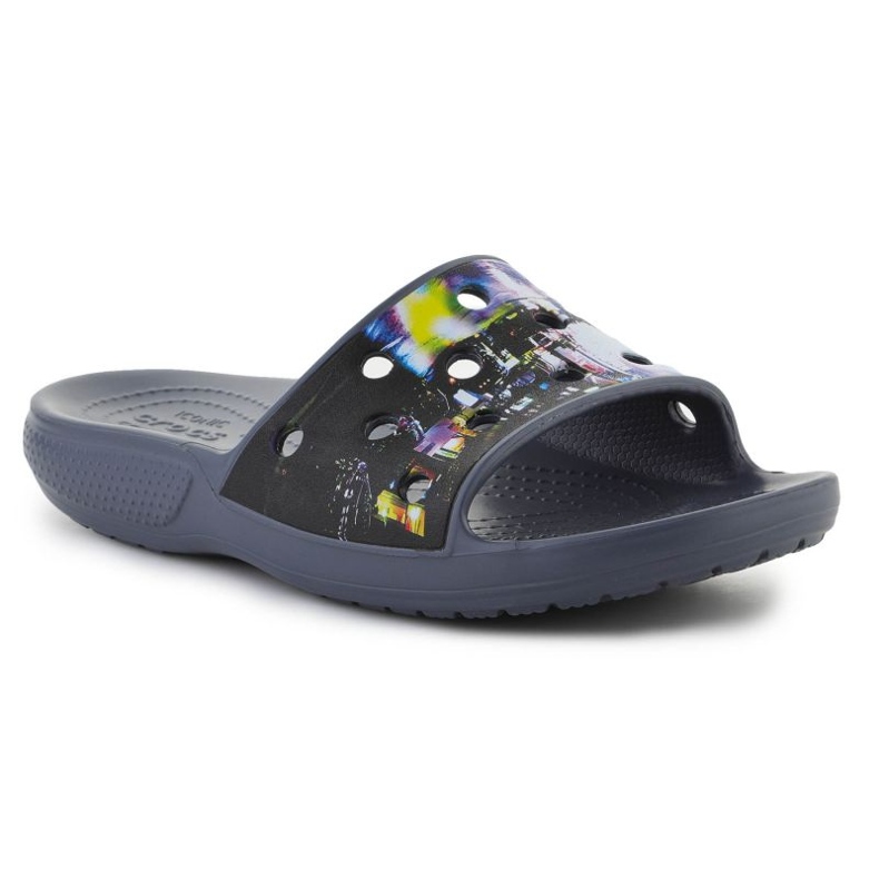 Pantofole Crocs Classic Meta Scape Slide 208471-0C4 nero