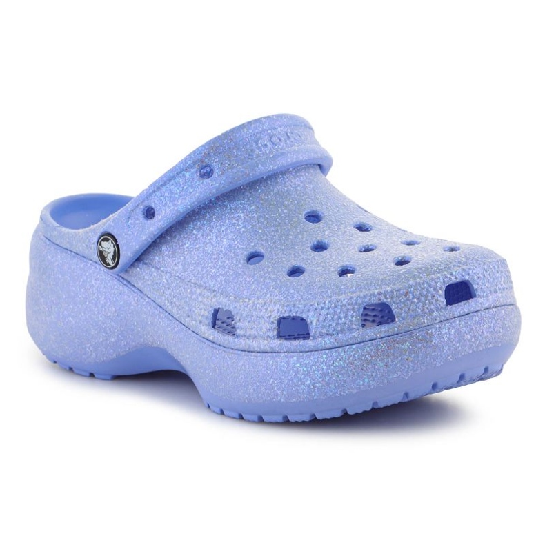 Crocs Classic Platform Glitter Zoccolo W 207241-5Q6 blu
