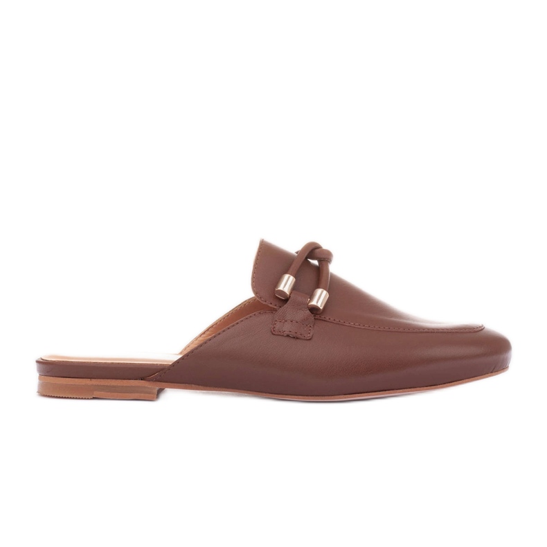 Marco Shoes Pantofole con decorazione marrone