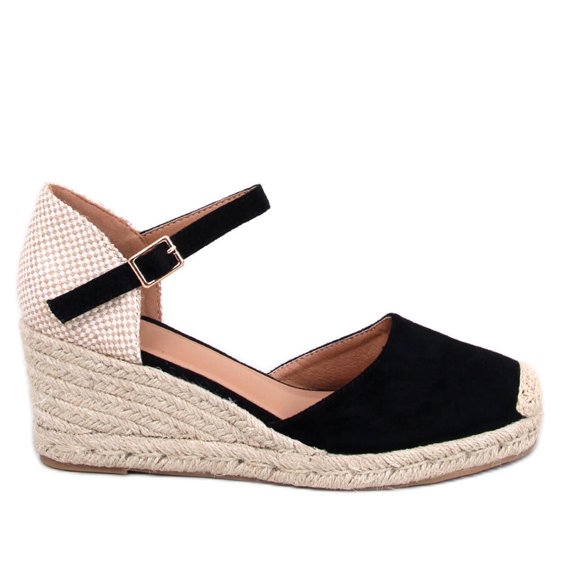 Espadrillas con zeppa Platten nere nero