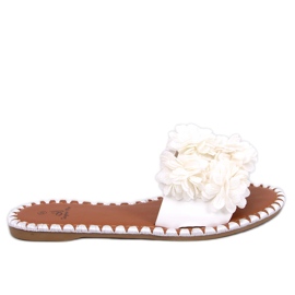 Prima Pantofole fiore bianco bianca