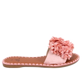 Prima Pantofole fiore rosa