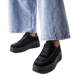 Sneakers nere con plateau di Fabienne nero