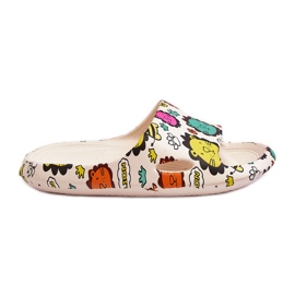 WJ1 Pantofole in schiuma leggera per bambini Motivo leone Beige Esther