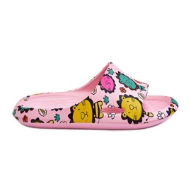 WJ1 Pantofole in schiuma leggera per bambini Motivo leone rosa scuro Esther