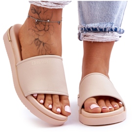 Ciabatte da donna con plateau Big Star LL274933 Beige