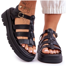 Sandali In Pelle Con Cinghie Colet Nere nero