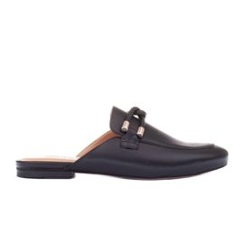Marco Shoes Pantofole con decorazione nero