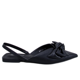 Ballerine tacco aperto Loon Black nero