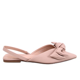 Loon Beige ballerine con tacco aperto