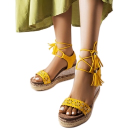 Espadrillas Tahoe con zeppa gialle giallo