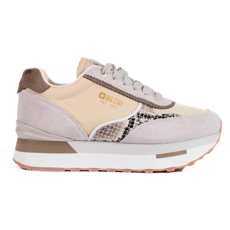 Sneakers beige sulla piattaforma LL274364 Big Star