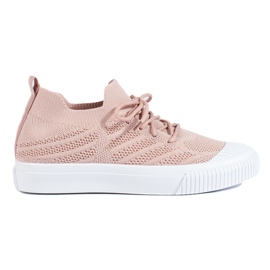 Sneakers da donna in tessuto Shelovet rosa chiaro