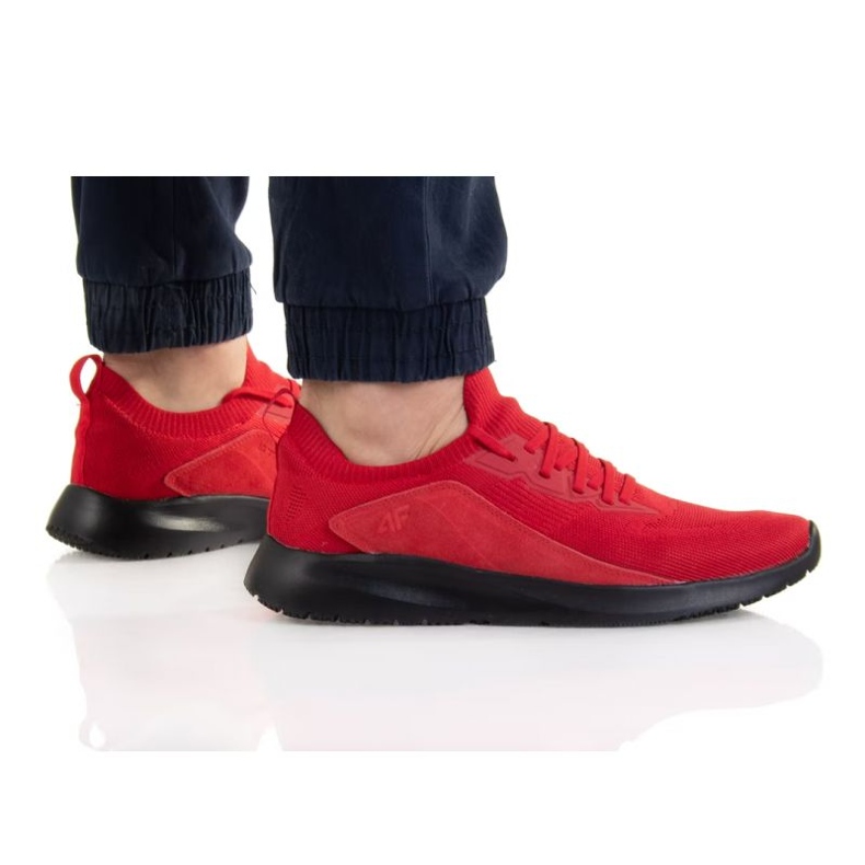 Scarpe sportive da uomo 4F D4L22-OBML202 rosse rosso