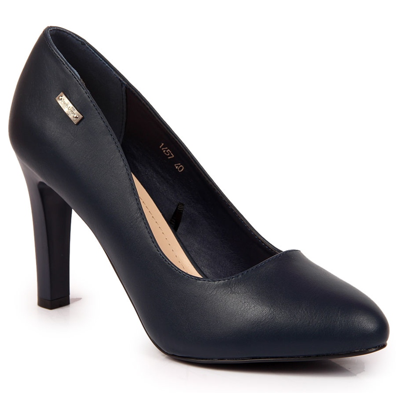 Décolleté blu navy opaco sul palo di Sergio Leone