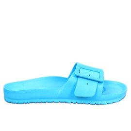 Ciabatte in gomma con fibbia Romero L.BLUE